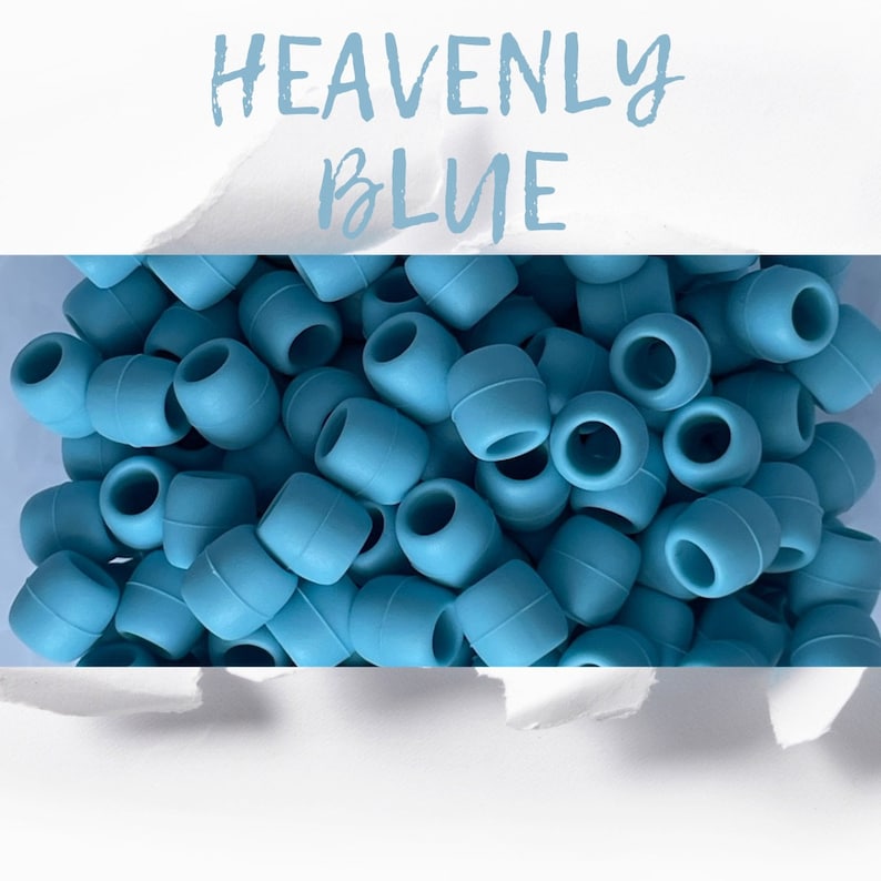 Silicone Hair Beads in the color Heaven Blue