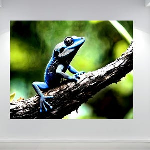 Lámina artística de gecko: Decoración de pared de reptiles (Descarga digital)