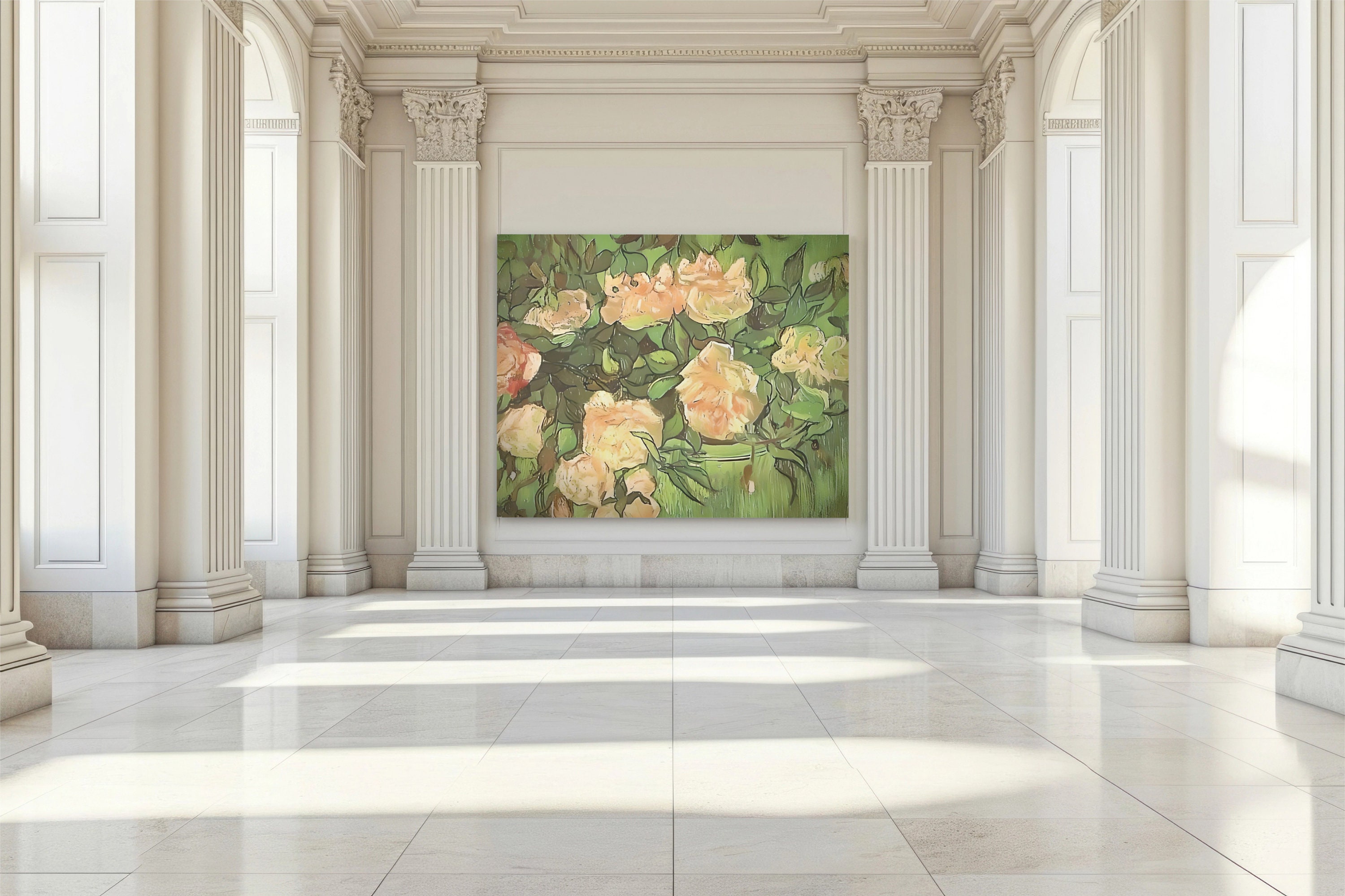 Pink Roses Vincent Vincent Van Goph, Pink Roses Art Print, Floral Masterpiece Decor, 1890 ...