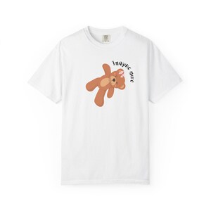 Teddy Bear Print Unisex Garment-Dyed T-shirt, S-2XL, 8 Colors Available - Cute Animal Design Shirt