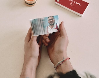 Personalized Flip Book from Your Memories. Custom Movie Book from Video as Perfect DIY Gift for Anniversary. Memories in Motion Flipbook.