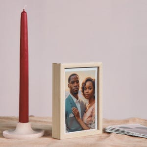Personalized 30-Photo Desktop Memory Box, Customized Wooden Photo Frame, Memory Keepsake Box, Best Gifts for Him Her Mom Dad Boyfriend