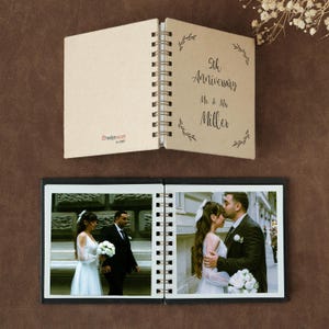 Gepersonaliseerd minifotoalbum jubileum, aangepaste fotoafdrukken, 25e 50e huwelijksverjaardag, Valentijnsdagcadeaus voor vriend-vriendin