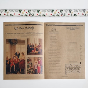 Jornal de Natal, Cartões de Natal engraçados e personalizáveis com fotos, Carta do Papai Noel, Presentes de jornal com fotos para impressão, Presentes para avó, mãe e pai, melhores amigos