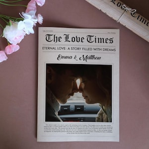 Regalo unico personalizzato di giornale d'amore per coppie, perfetto per San Valentino, Galentine, matrimonio, anniversario, scatola regalo con foto personalizzate
