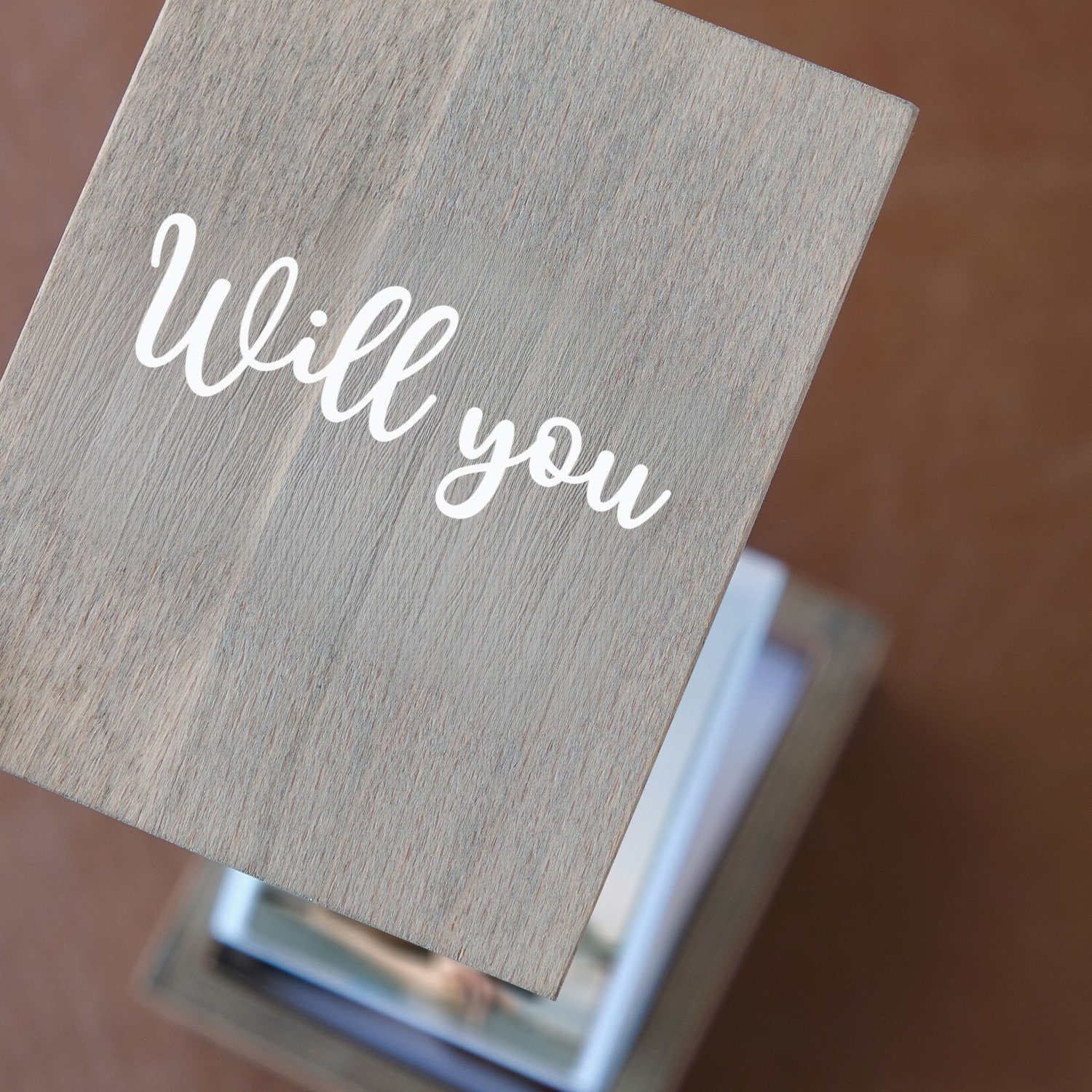 Pull Out Wooden Photo Album as Bridesmaid Proposal Gift. Wood Photo Keepsake Box. Maid of Honor Proposal. Bridesmaid Photo Gifts. Photo Box.