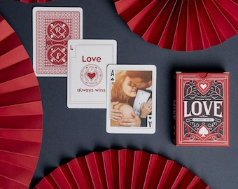 Custom Playing Cards with Photos, Birthday, First Anniversary, Valentine's Day Gift, Wedding Party Favor, Personalized Game Deck for Couples