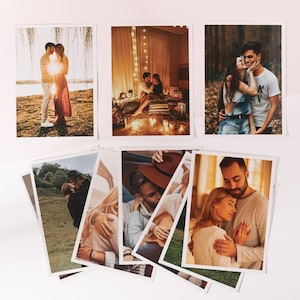 Custom Photo Print Set 5x7, Instant Photos for Scrapbook, Travel Journal, Family Photos, Wedding Photo Album, Anniversary Gift for Her Him.