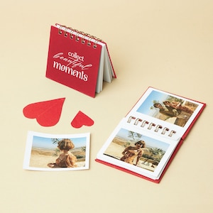 Spersonalizowany mini album ze zdjęciami, księga pamiątkowa, pamiątkowa fotografia rocznicowa, ramka na zdjęcia, prezent urodzinowy dla mamy i taty, prezent walentynkowy dla par