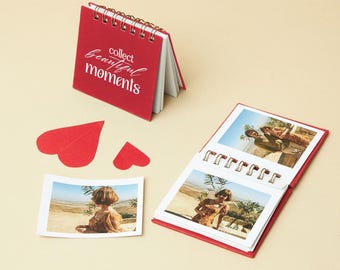 Personalized Mini Photo Album, Memory Book, Anniversary Photo Keepsake, Picture Frame, Mom Dad Birthday Gift, Valentine Gift for Couples Her