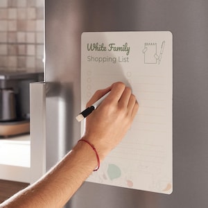 Custom Fridge List Family Planner, Magnet Kitchen Board, To Do Shopping List, Dry Erase Fridge Magnet Planner, Housewarming New Home Gifts