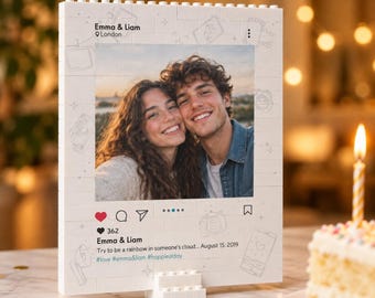 Best Friend Birthday Photo Puzzle, 96 or 144 Brick Pieces or 500, 1000 Jigsaw