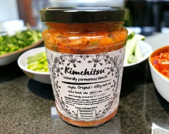 Kimchitsu Handcrafted Vegan Kimchi - Delicious and Gut Healthy, 500ml - Natural Probiotic