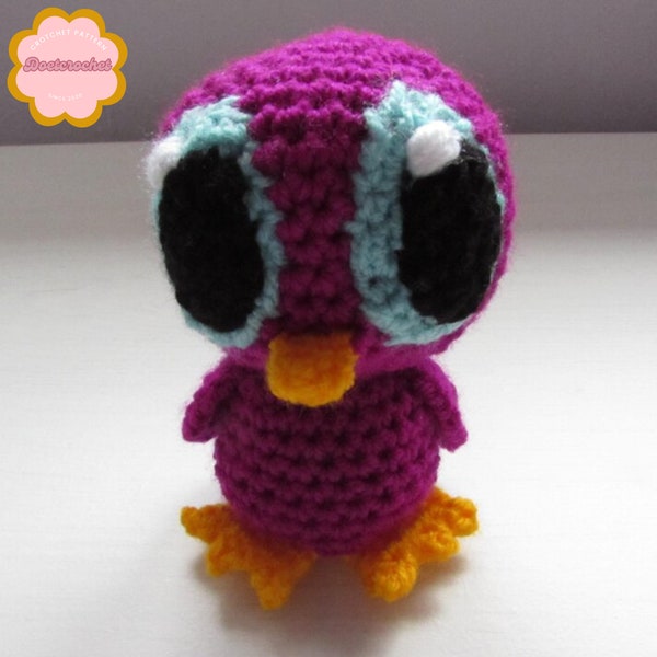 Big-eyed Duck crochet pattern, house hold, aniversary gift