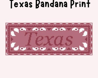 Digitaal canvas Texas Bandana-borduurwerk