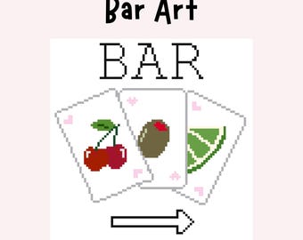 Bar Art borduren digitaal canvas