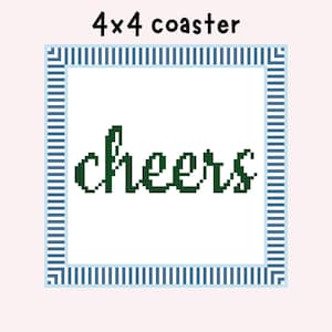 Cheers Needlepoint Coaster
