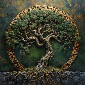 Celtic Tree of Life | Digital Download, JPG, PNG file, Midjourney Ai, Leonardo Ai, Ai Art, Digital Art, AI Generate, Art Print