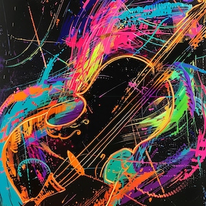 Splash Violin | Digital Download, JPG, PNG file, Midjourney Ai, Leonardo Ai, Ai Art, Digital Art, AI Generate, Art Print