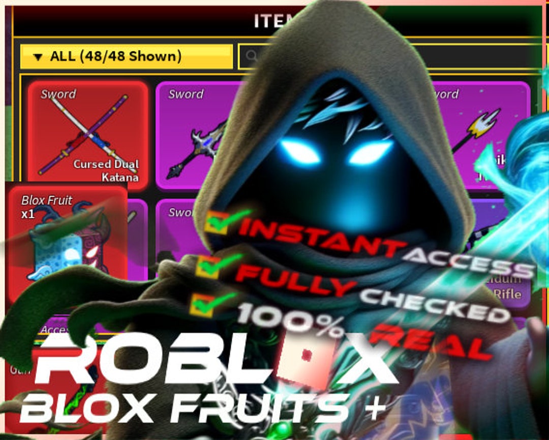 ROBLOX Blox Fruits Account Including Cursed Dual Katana MAX Level 2550 Il Jdz6