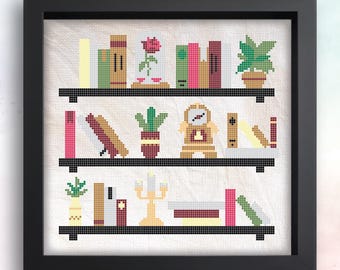 Kit de punto de cruz inspirado en Bella: Tela Aida teñida a mano, La Bella y la Bestia