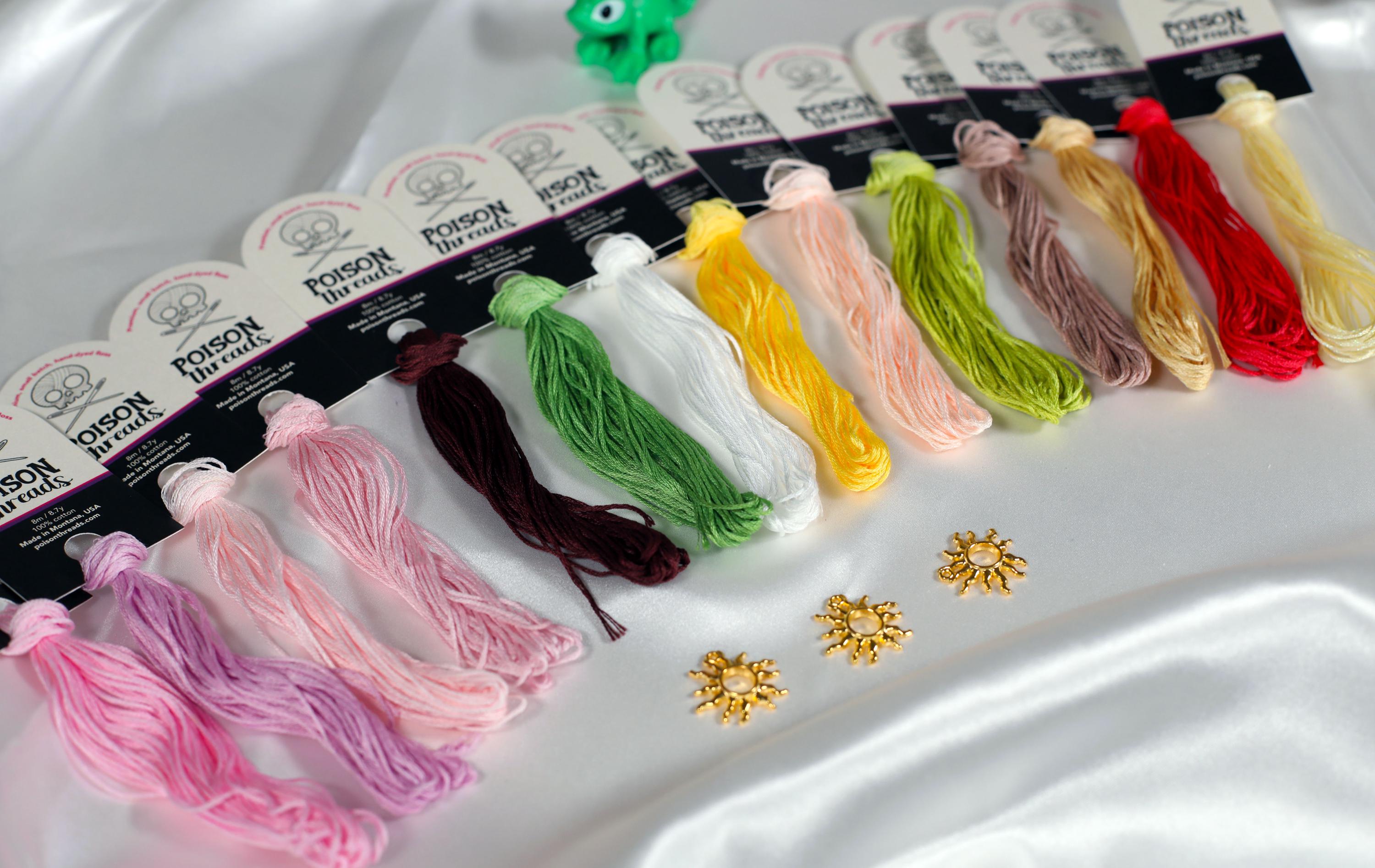 ラプンツェルとマザー・ゴーテルにインスパイアされた手染めフロス