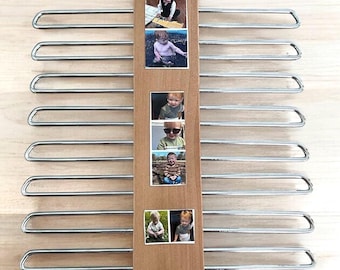 Personalized Tie Rack Hanger, Gift for Dads, Closet organizer, Customized tie rack