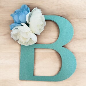 Custom Floral Letter for nursery decor, wedding decorations or wall art for girls bedroom