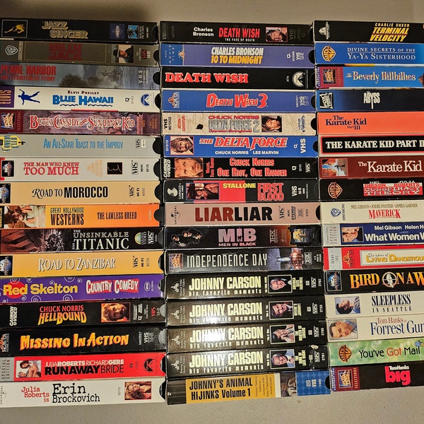 VHS Movies - Only 2.50 each !!