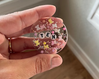 Ten Year/Month Sobriety Coin AA Chip - Handmade Sober Token