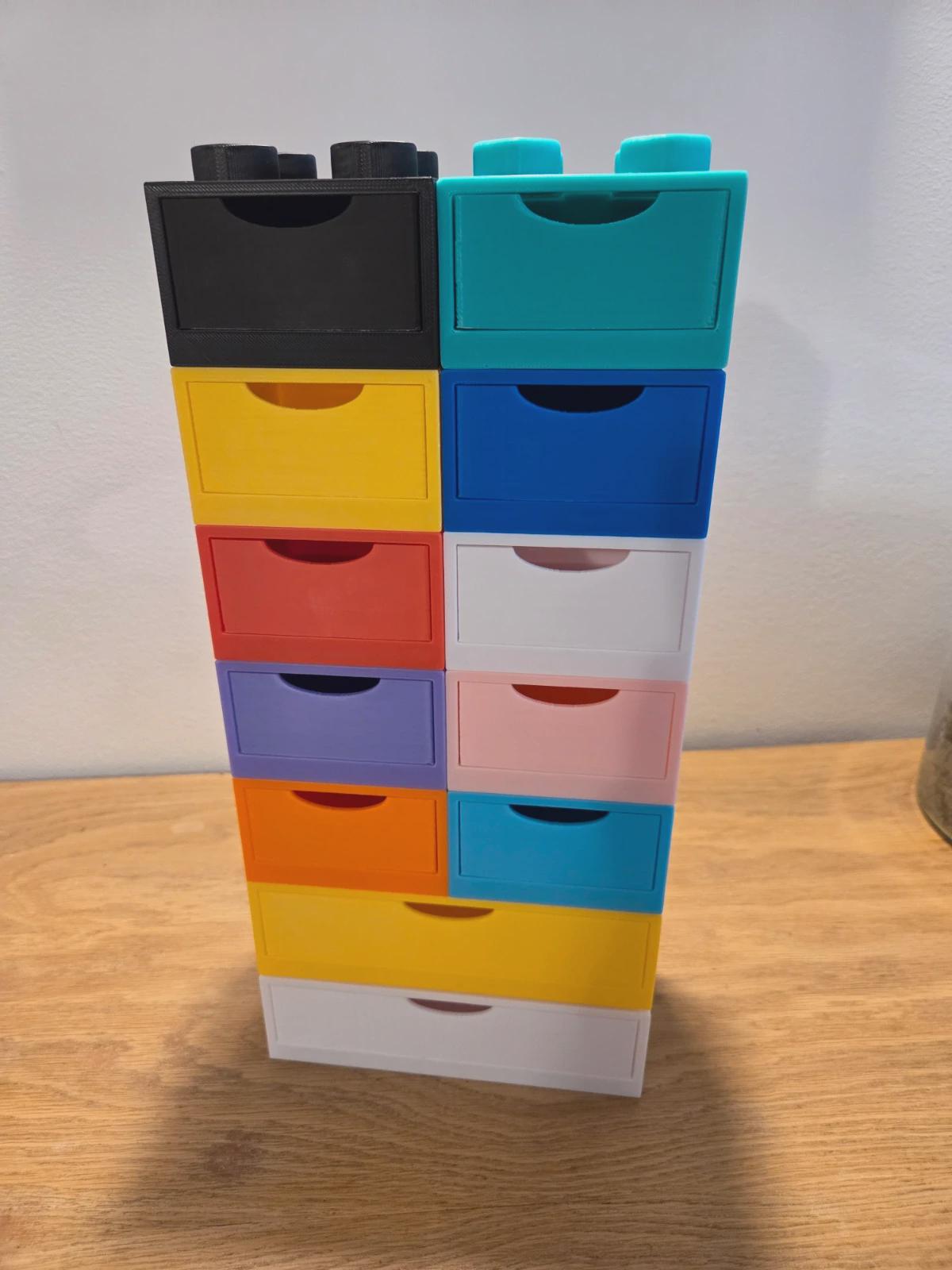 Boîtes de rangement modulables style brique | Tiroirs empilables | Organiseur bureau/atelier | Impression 3D | Personnalisable