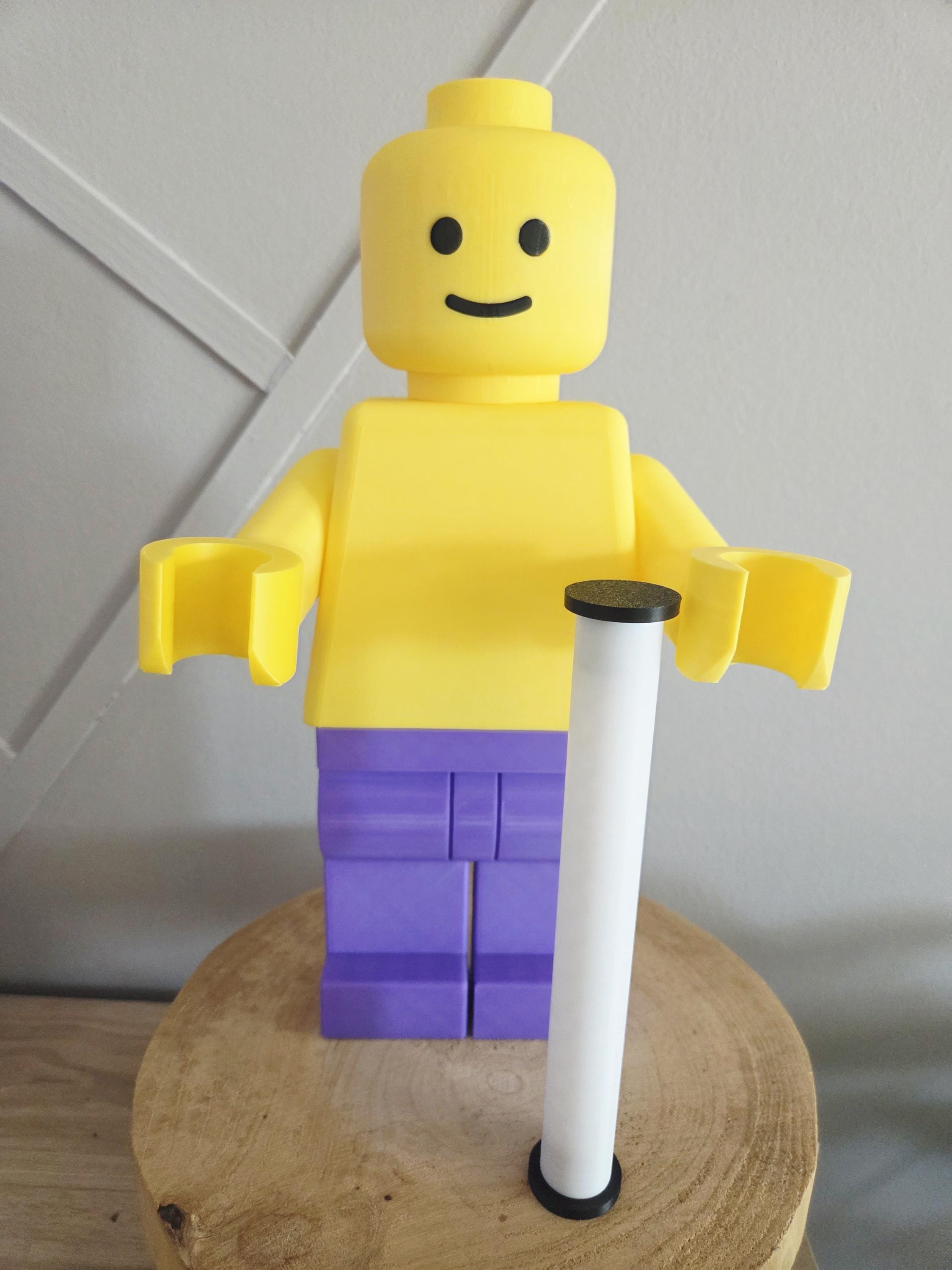 Porte papier toilette bonhomme “brique” | Support rouleau WC original | Déco fun salle de bain | Impression 3D | Idée cadeau