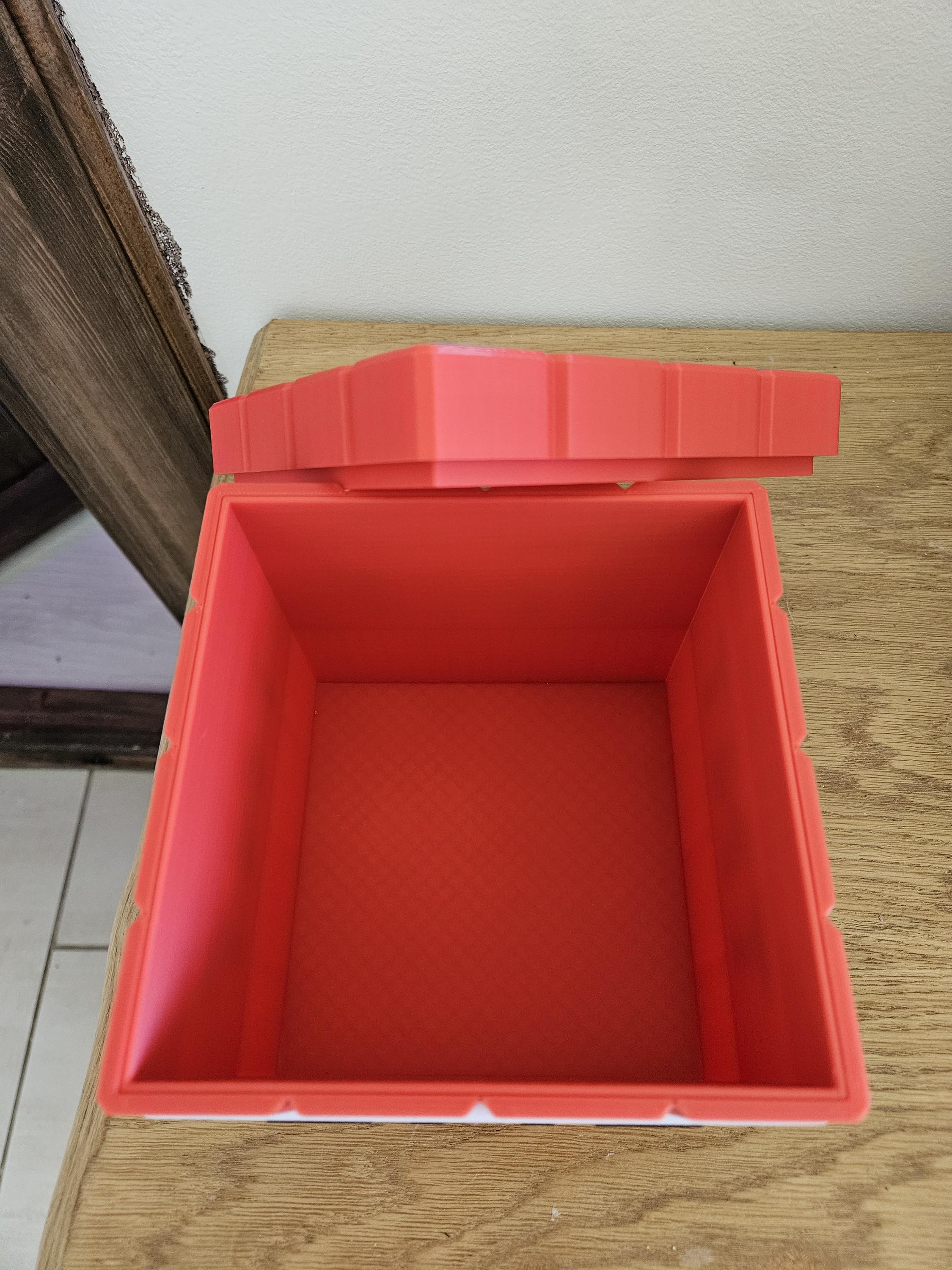 Grande boîte de rangement TNT Minecraft | Coffre trésor gamer | Déco gamer | Boîte 3D imprimée | Cadeau fan de jeux | Plusieurs couleurs