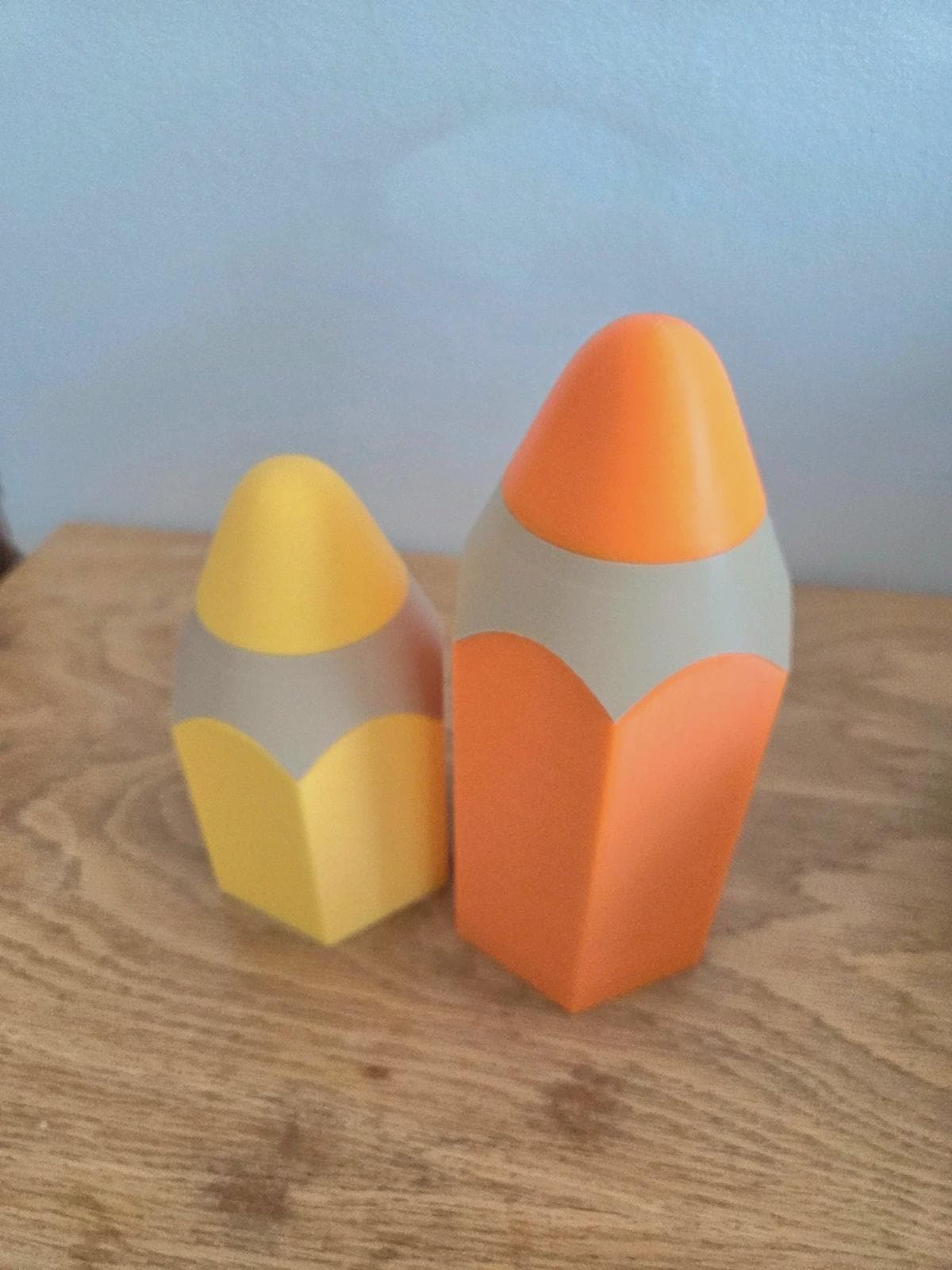 Duo boîtes à crayons “Crayon géant” | Pots à crayons kawaii | Rangement bureau / chambre enfant | Impression 3D | Cadeau maîtresse