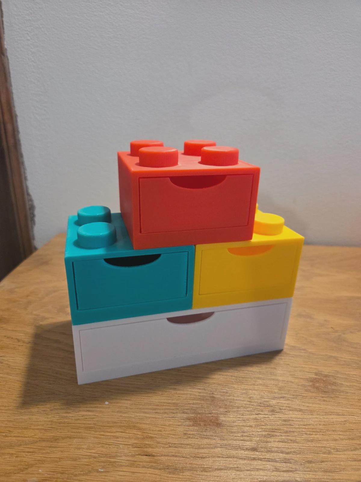 Boîtes de rangement modulables style brique | Tiroirs empilables | Organiseur bureau/atelier | Impression 3D | Personnalisable