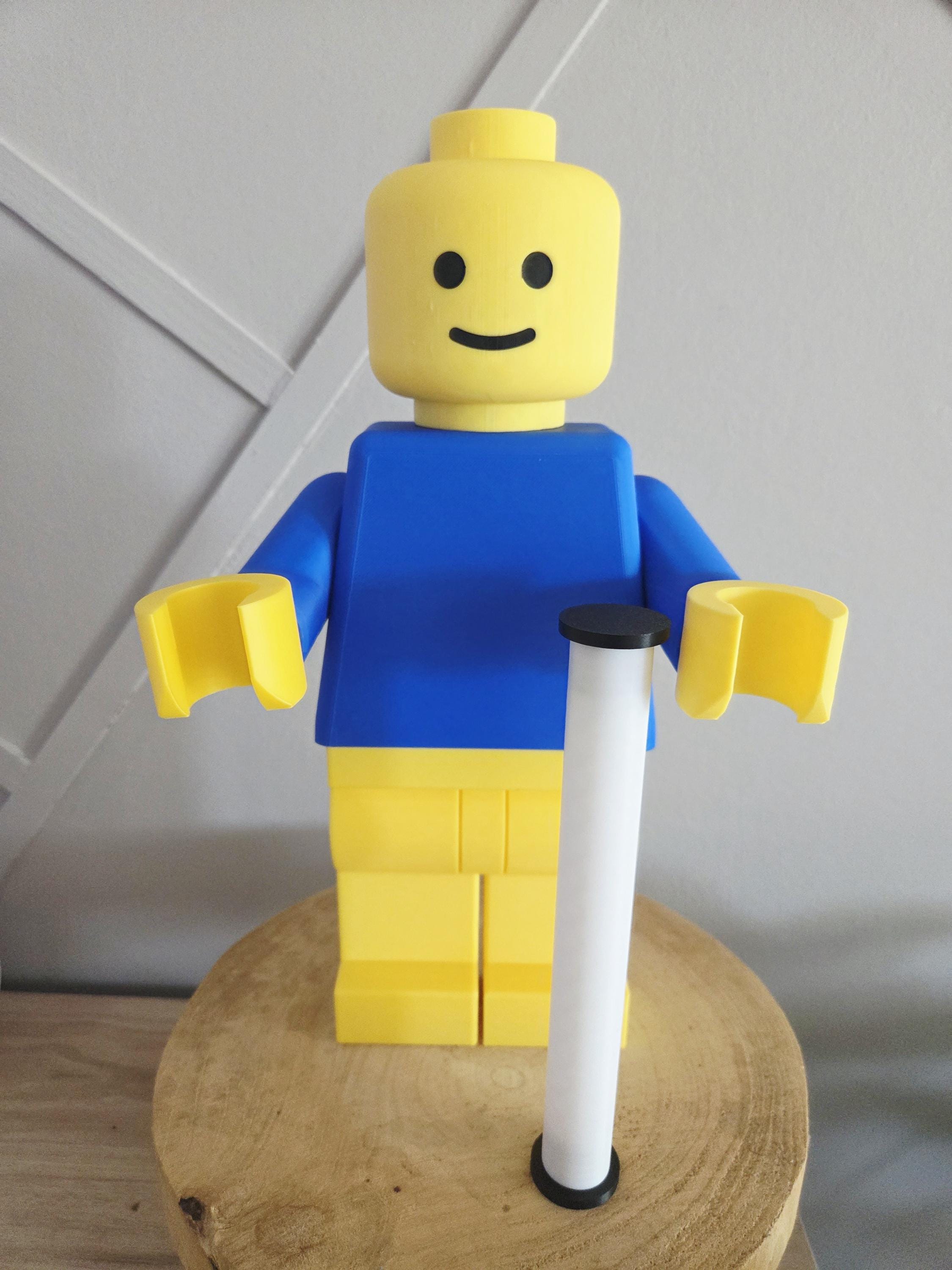 Porte papier toilette bonhomme “brique” | Support rouleau WC original | Déco fun salle de bain | Impression 3D | Idée cadeau