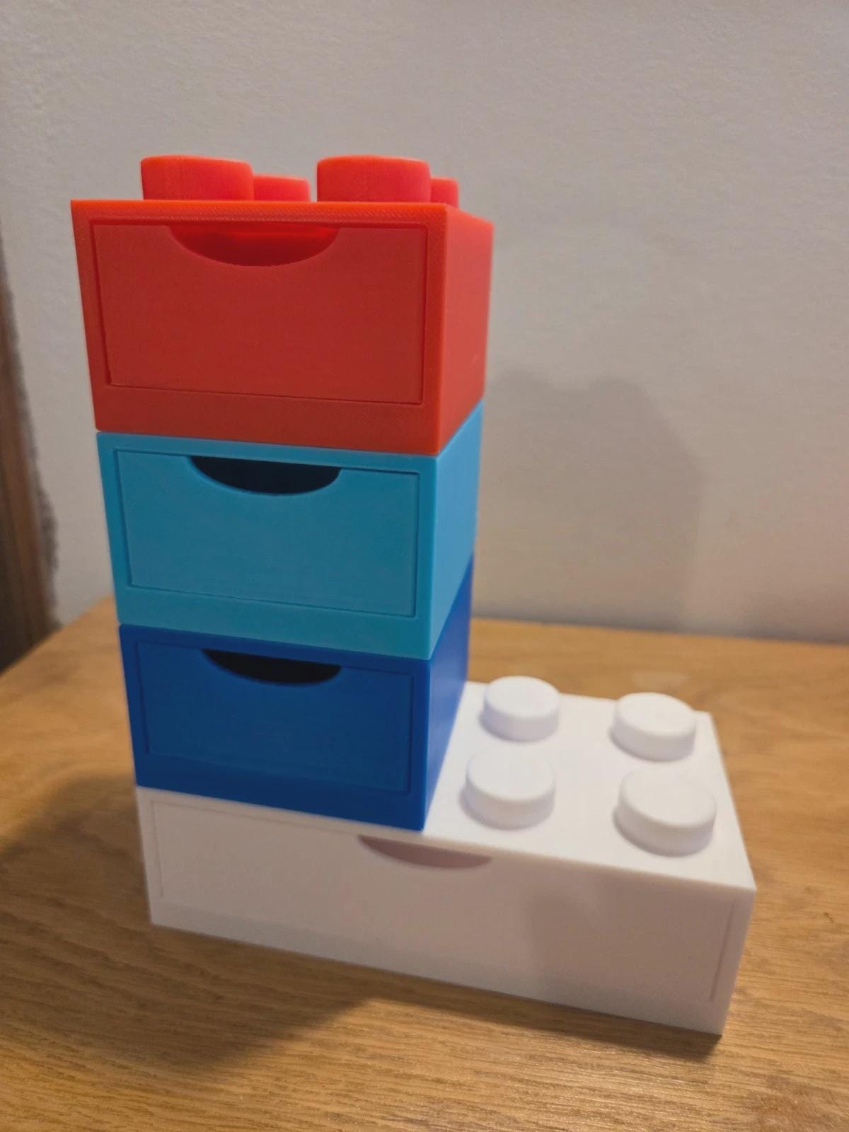 Boîtes de rangement modulables style brique | Tiroirs empilables | Organiseur bureau/atelier | Impression 3D | Personnalisable