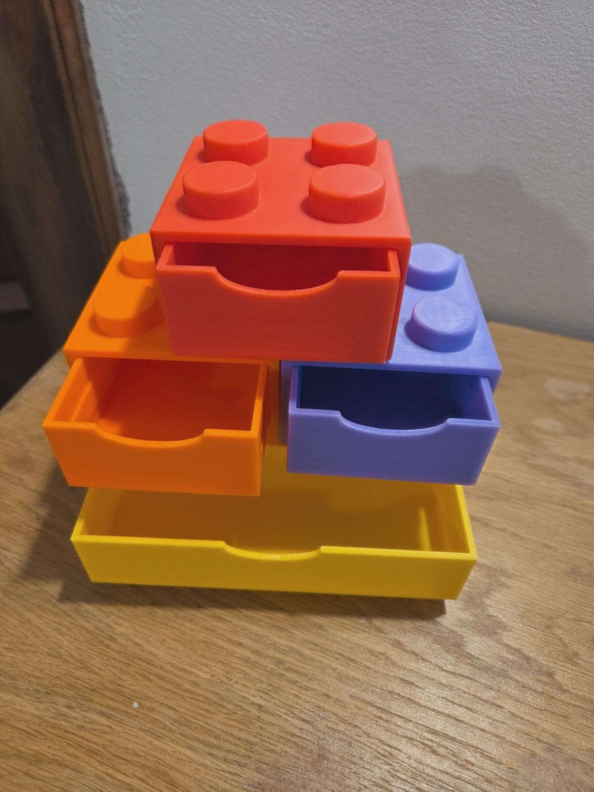 Boîtes de rangement modulables style brique | Tiroirs empilables | Organiseur bureau/atelier | Impression 3D | Personnalisable