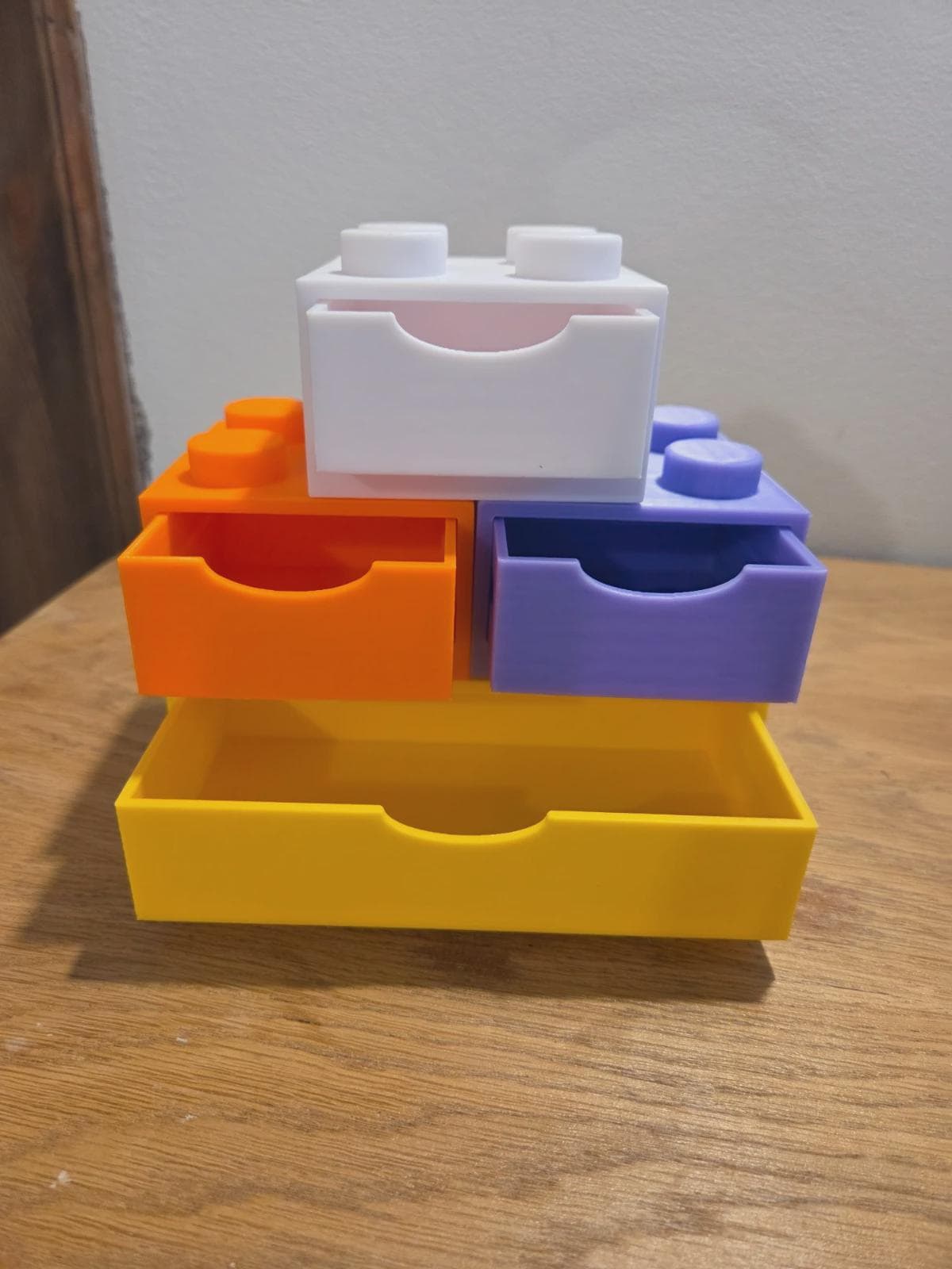 Boîtes de rangement modulables style brique | Tiroirs empilables | Organiseur bureau/atelier | Impression 3D | Personnalisable