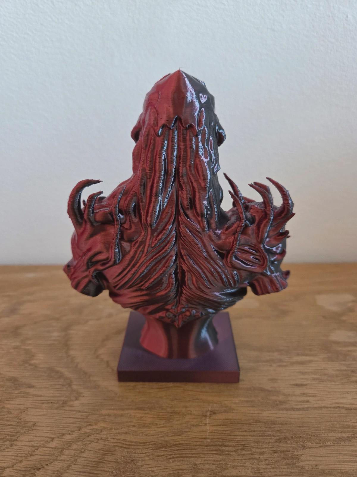 Figurine Vecna (Stranger Things) imprimée 3D | Filament dual color noir & rouge brillant | Déco geek / cadeau fan série