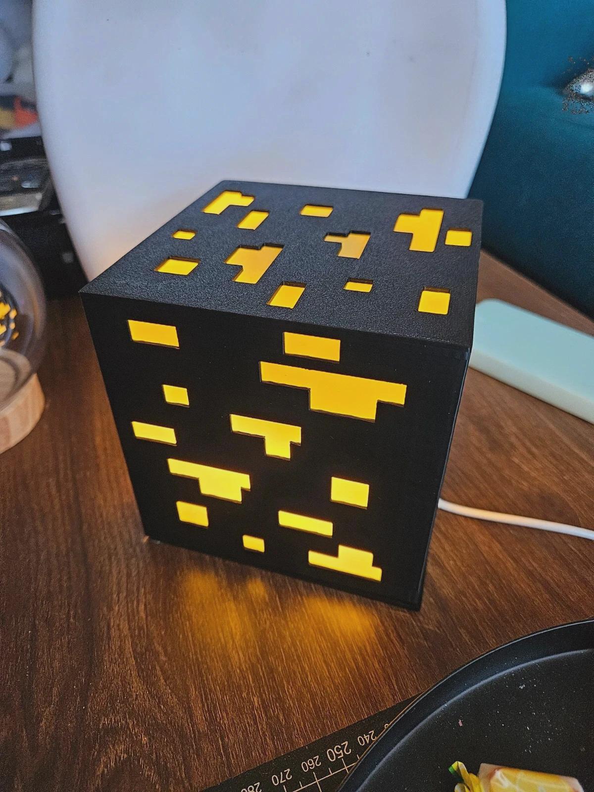 Lampe Minecraft LED 3D – Gaming Room Light – Veilleuse Setup Gamer – Lumière Ambiance RGB – Décoration Bureau Gaming – Cadeau Gamer