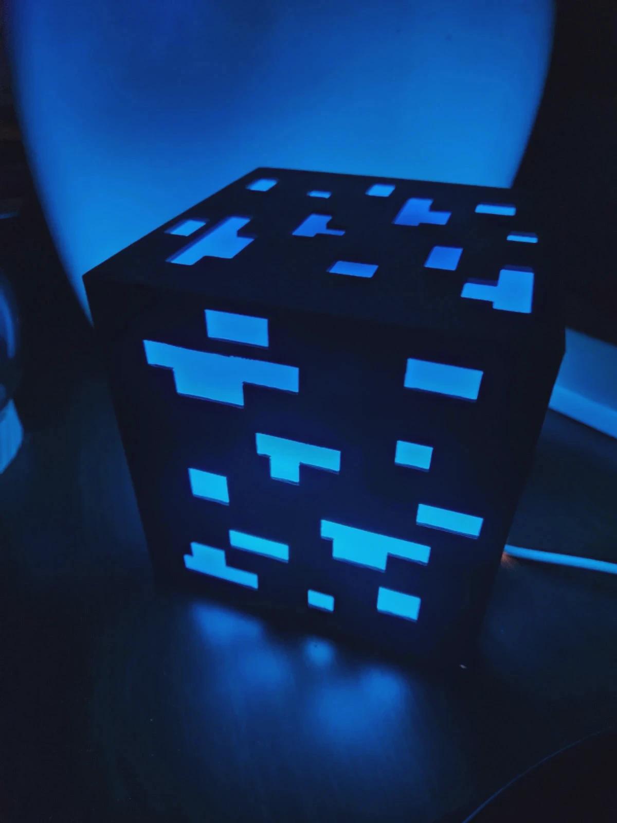 Lampe Minecraft LED 3D – Gaming Room Light – Veilleuse Setup Gamer – Lumière Ambiance RGB – Décoration Bureau Gaming – Cadeau Gamer