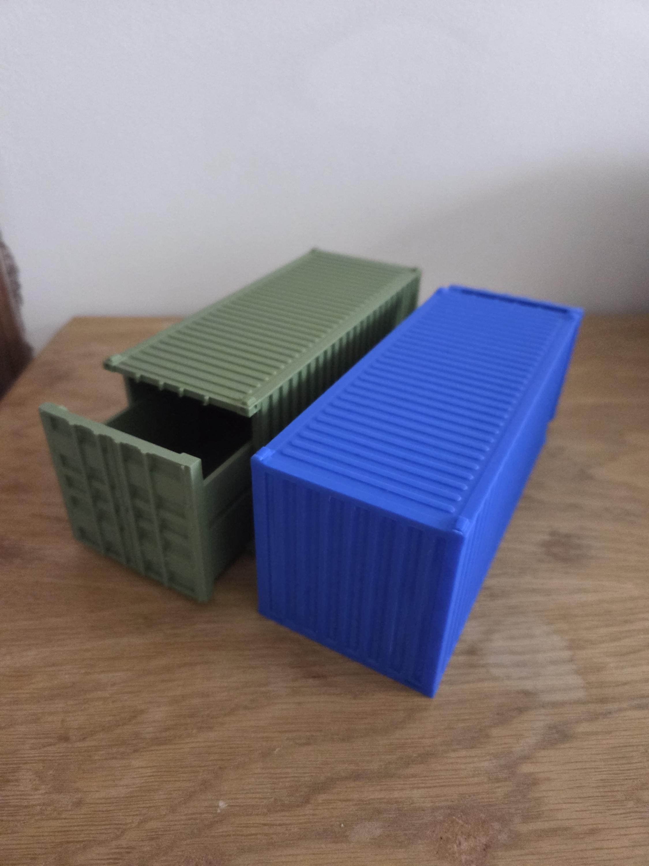 Boîtes de rangement “Container” empilables | Mini tiroirs style conteneur maritime | Organisateur bureau/atelier | Stackable | Impression 3D