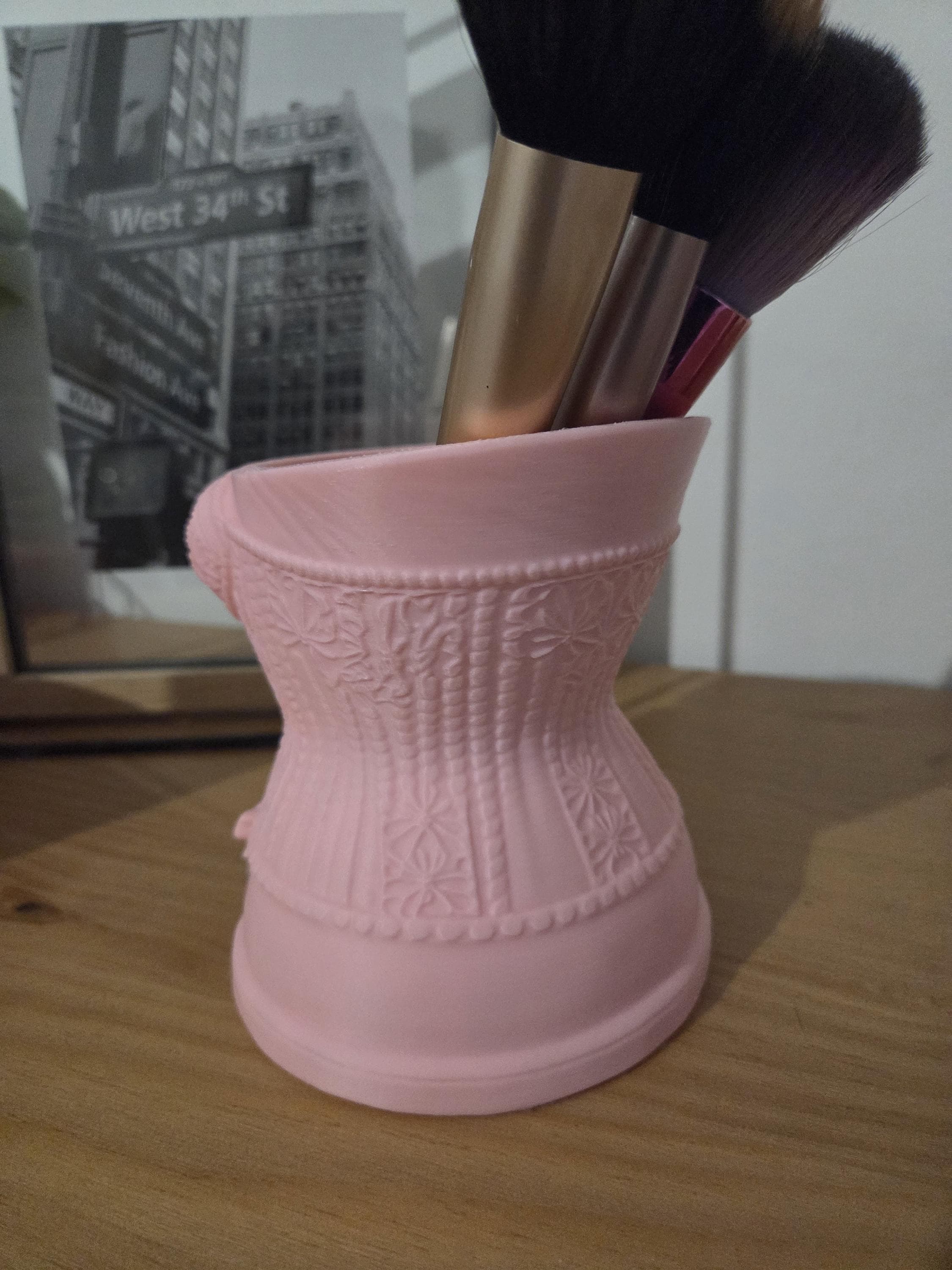 Pot à crayons Corset Boudoir | Organisateur maquillage | Déco féminine romantique | Impression 3D