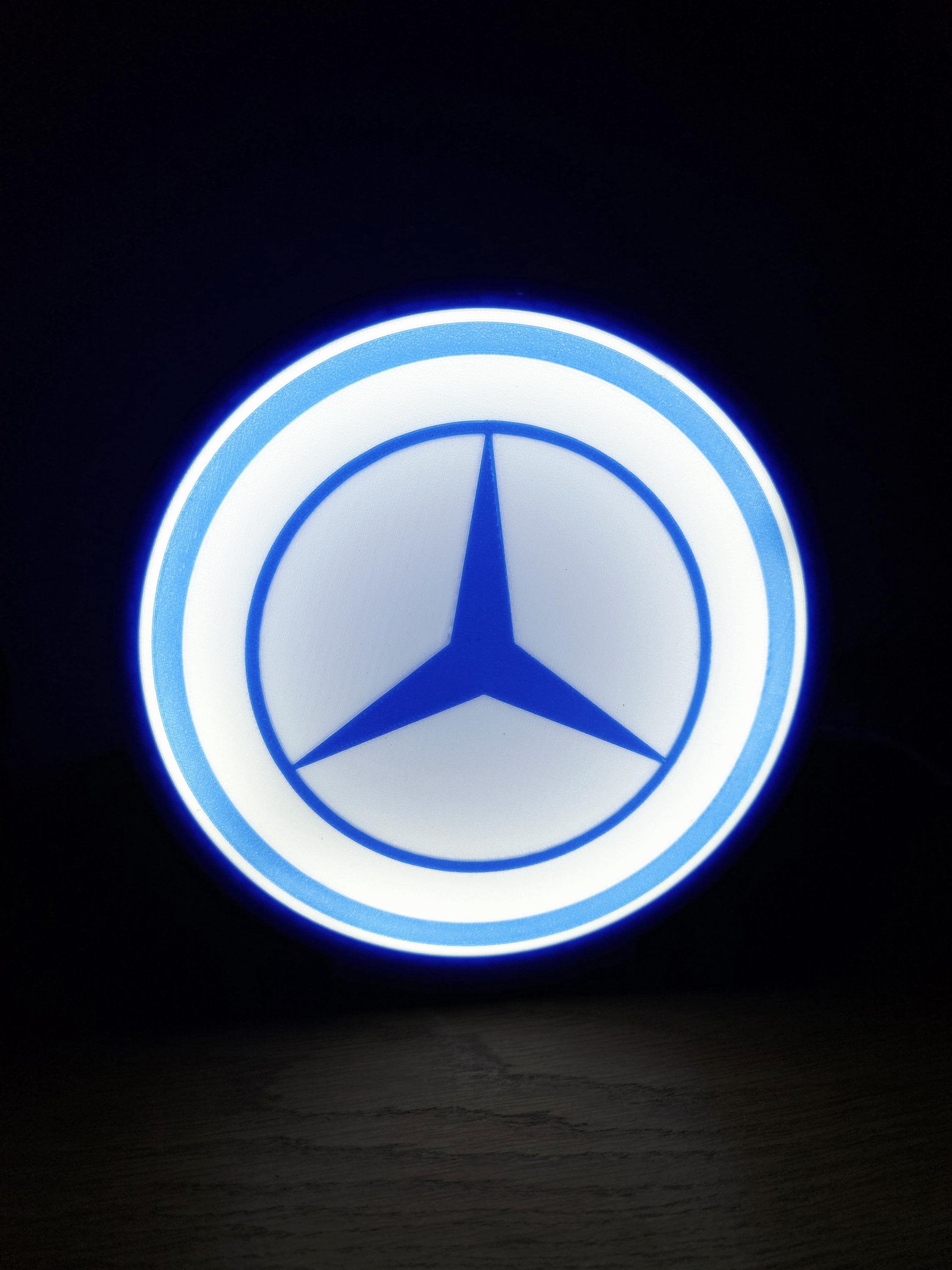Lampe Logo personnalisée | Veilleuse “glow in the dark” | Intensité réglable | LED COB | Déco chambre / bureau / garage