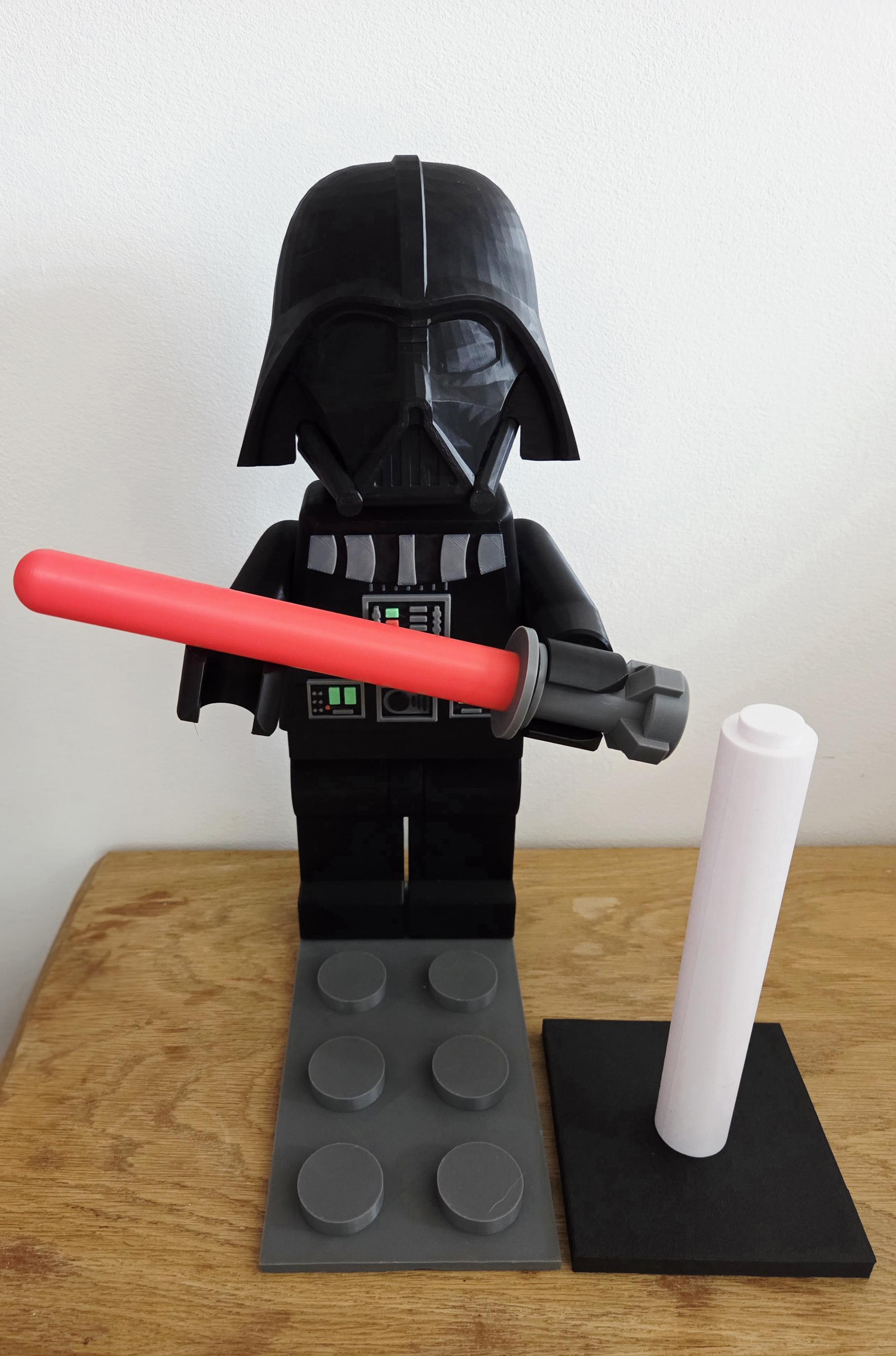 Porte Essuie Tout Bonhomme Brique Edition Darth Vader – Support & Déco Salle de Bain Originale – Cadeau Fan Sci-Fi – Impression 3D
