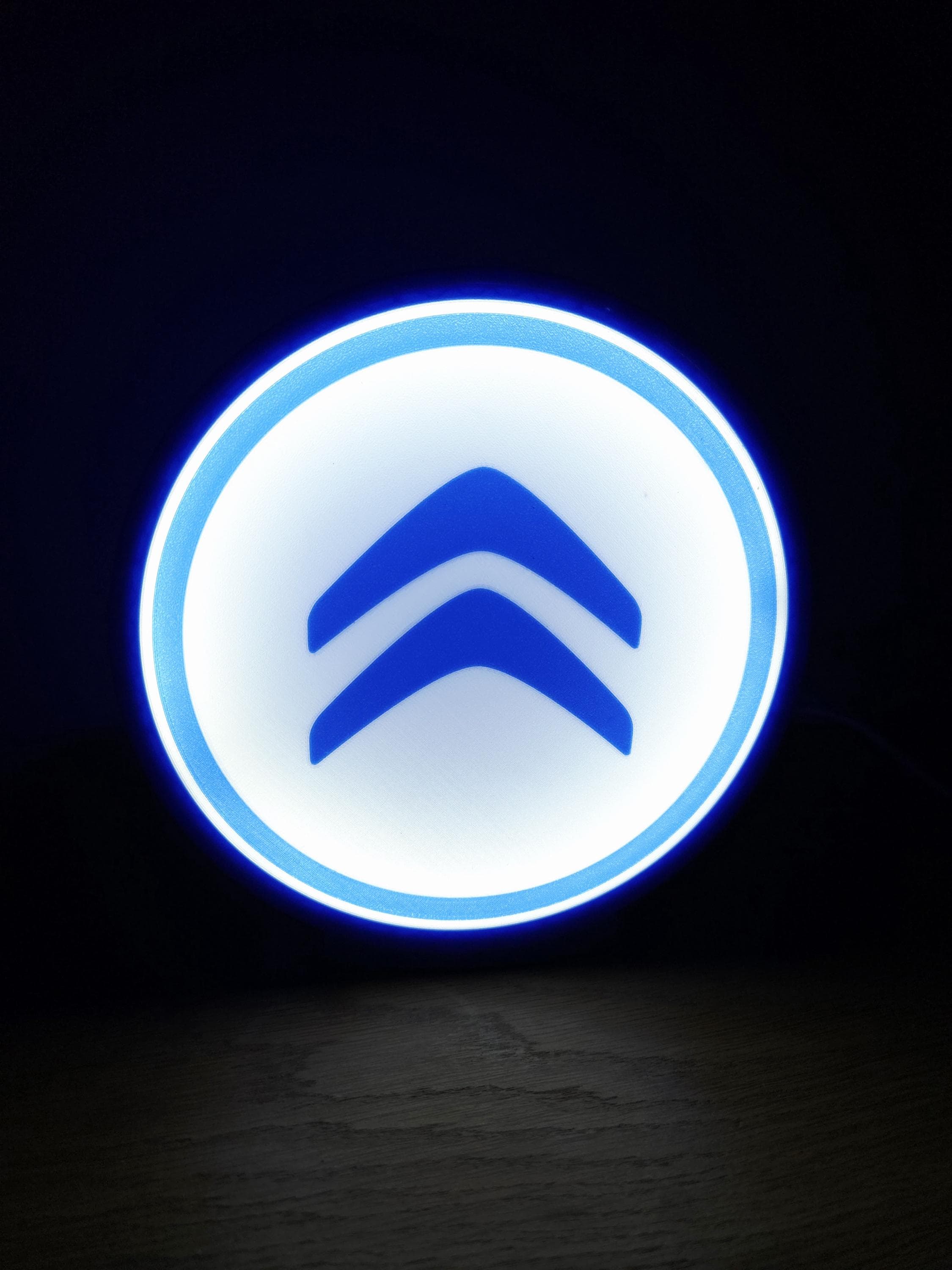 Lampe Logo personnalisée | Veilleuse “glow in the dark” | Intensité réglable | LED COB | Déco chambre / bureau / garage