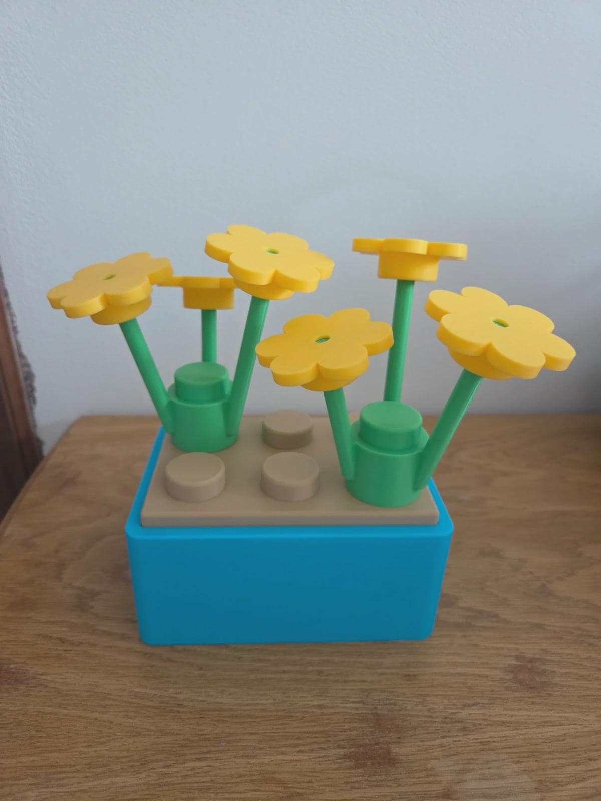 Boîte de rangement fleurs style brique – Pot déco modulable – Cadeau original enfant – Décoration chambre – Impression 3D