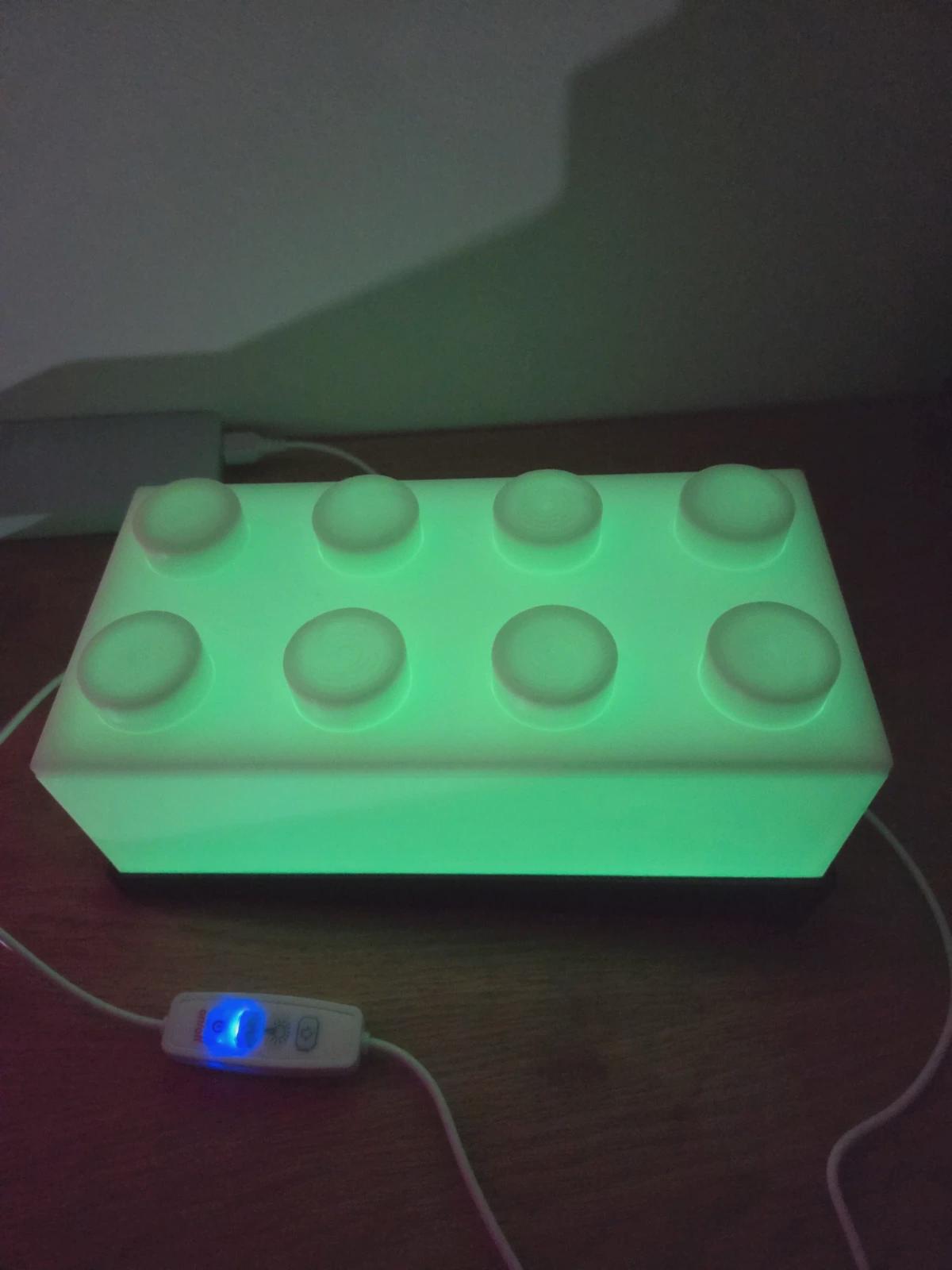 Lampe Brique LED Fluorescente – Veilleuse Geek Design Minimaliste – Déco Gaming Chambre – Lumière Ambiance Unique – Cadeau Original
