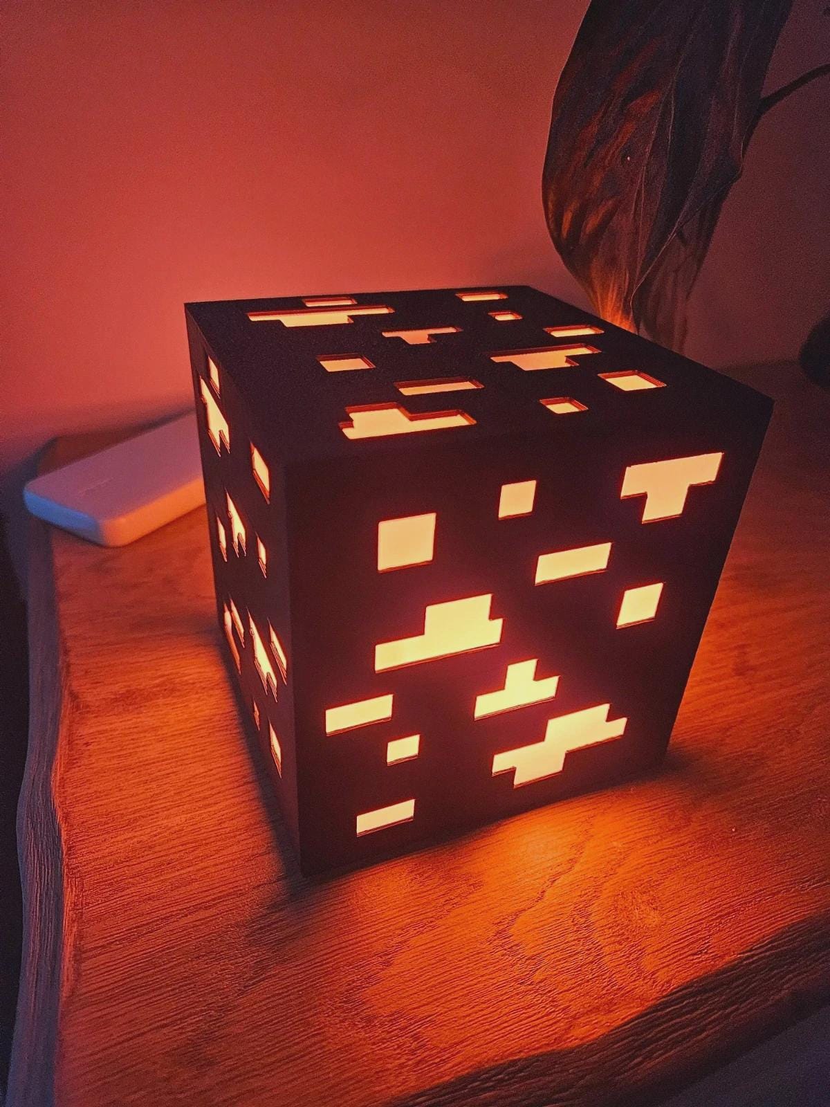 Lampe Minecraft LED 3D – Gaming Room Light – Veilleuse Setup Gamer – Lumière Ambiance RGB – Décoration Bureau Gaming – Cadeau Gamer